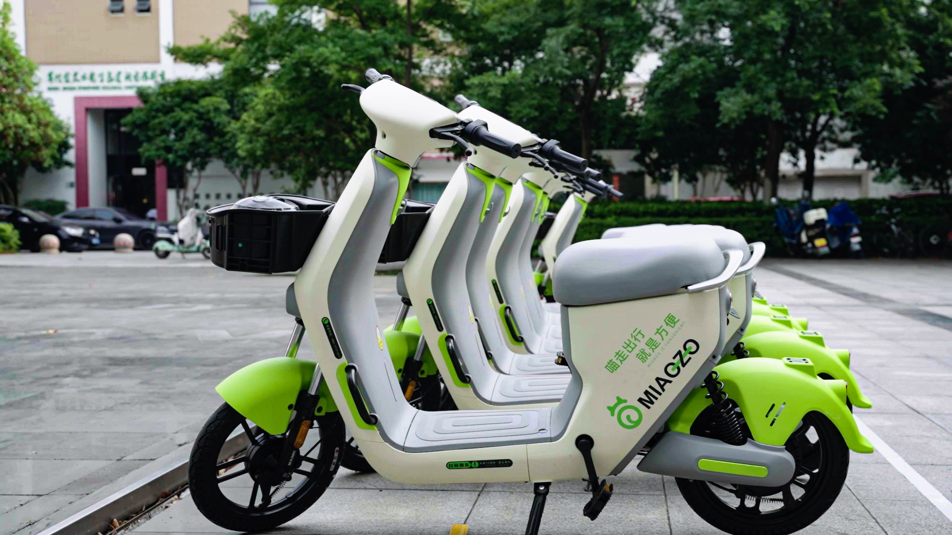 共享電動車需整齊擺放 共享電動車需整齊擺放